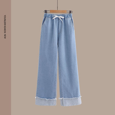 Spring Women's Clothing Student Hoodie Set Preppy-style Straight-leg Pants