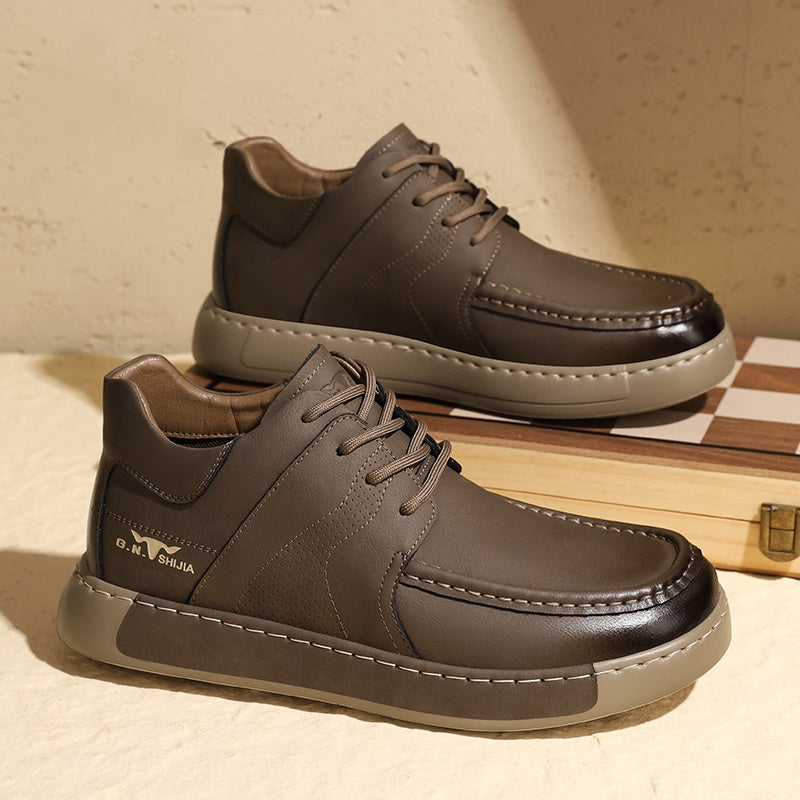 New Autumn Business Formal Shoes Men's British Mid-top