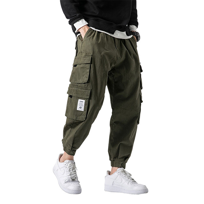 Workwear Men's Japanese Casual Tapered Military Pants