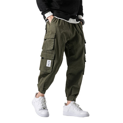 Workwear Men's Japanese Casual Tapered Military Pants