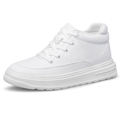 Men's Platform Sneakers High-Top Lace-Up Thick Sole Casual Shoes