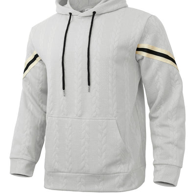 Jacquard-woven Thermal Outdoor Sports Trendy Hooded Hoodie For Men