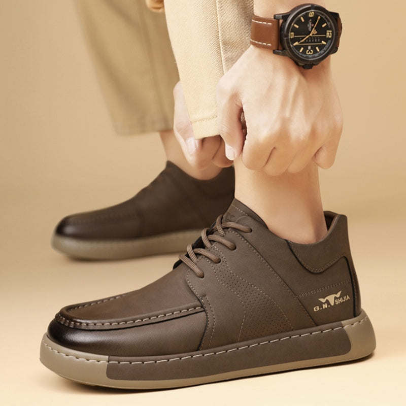 New Autumn Business Formal Shoes Men's British Mid-top