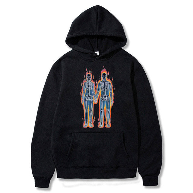 Creative Printing Hooded Men's Sweater