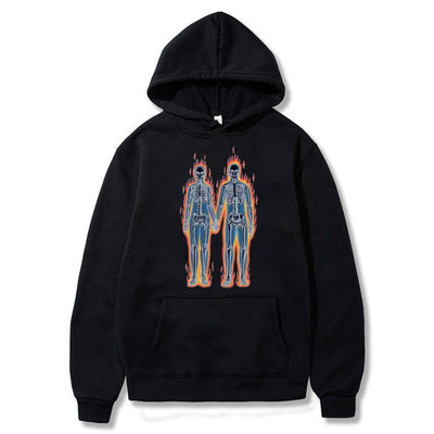 Creative Printing Hooded Men's Sweater