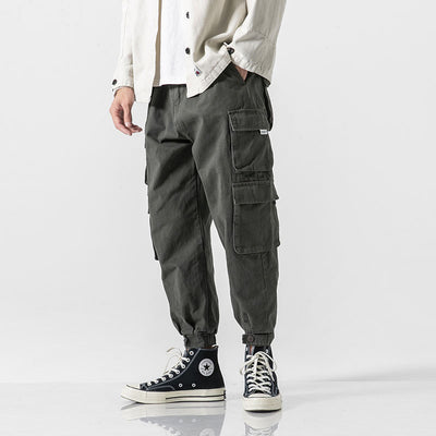 Workwear Men's Japanese Casual Tapered Military Pants