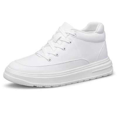 Men's Platform Sneakers High-Top Lace-Up Thick Sole Casual Shoes