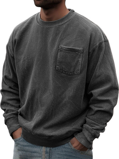Men's Pullover Round Neck Long Sleeves Sweater