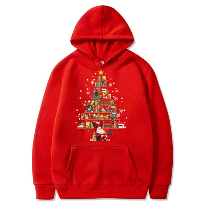 Printed Pocket Hooded Long Sleeve Sweatshirt For Men And Women