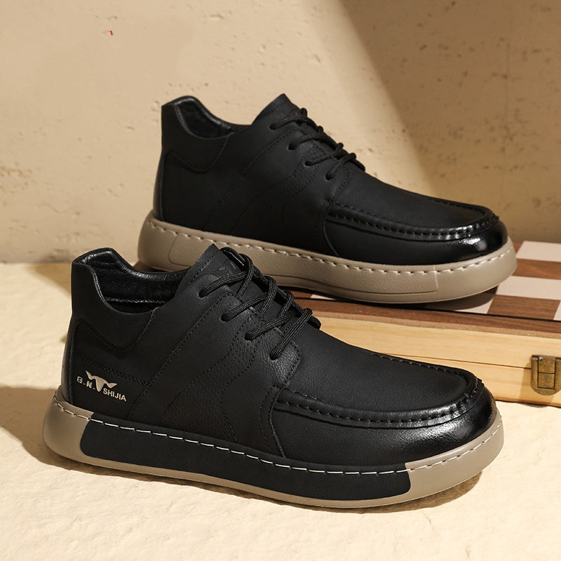 New Autumn Business Formal Shoes Men's British Mid-top