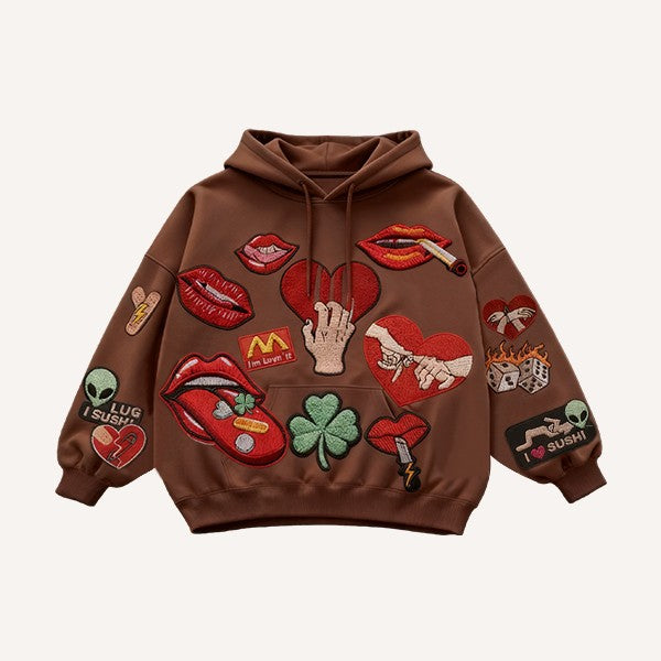 Fashion Casual Printed Polyester Sweater