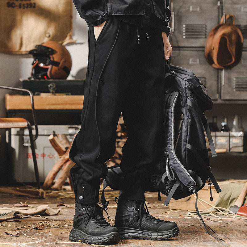 Winter Loose Fashion Brand Sports Breasted Casual Men's Trousers