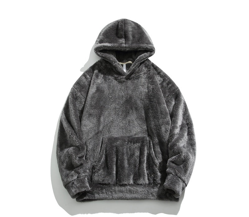Men's Retro Double-sided Velvet Thickened Hoodie