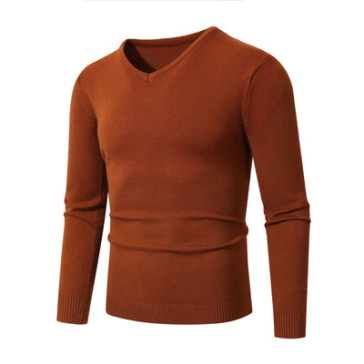 European And American Casual Long-sleeve V-neck Sweater Base Layer
