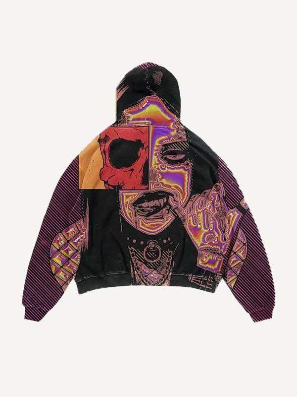 Fashion Casual Printed Polyester Sweater