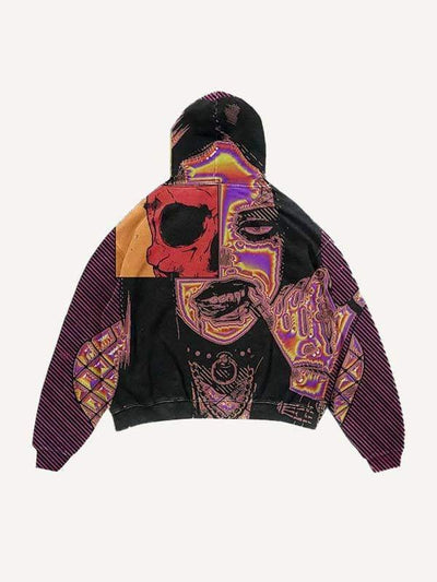 Fashion Casual Printed Polyester Sweater